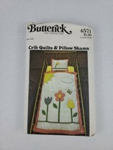 Butterick #4571 GIRL/BOY Patterns Infant&#39;s Crib Quilts &amp; Pillow Shams PRE-CUT Gc - £21.53 GBP