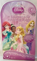 Disney Princess Valentine Day Cards Package of 16 Cards &amp; Bookmark Rulers NEW - £2.36 GBP