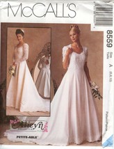 McCalls 8559 Alicyn Wedding Bridal Gown Dress Bride Bridesmaid pattern UNCUT FF - £11.80 GBP