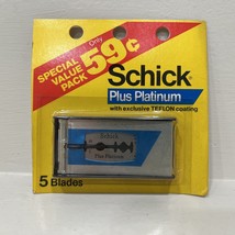 Schick Plus Platinum 5 Blades package NOS NEW Vintage - £7.66 GBP