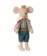 Maileg King Mouse, Dad Size 6H, Royal Cape & Crown, Original Maileg Mouse Toy - $1,432.68 MXN