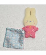 Fisher Price Small Baby Bunny Rabbit Pink with Tiny Blue Blanket Plush R... - €10,93 EUR