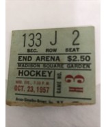 New York Rangers Ticket Stub 1957 Hockey vs Maple Leafs 3-0 Win Worsley ... - £7.76 GBP