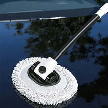 Microfiber Car Wash Brush Chenille Cleaning Brush Adjustable Telescopic Long Han - £22.24 GBP+