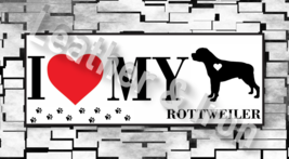 New I Love My Rottweiler Dog Design Vinyl Checkbook Cover Dogs - $8.75
