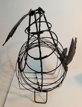Cornucopia With Leaves Ornamental Made of Wire 13" Tall image 3