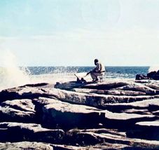 1960s Rocky Coast Of Maine Postcard Artist Painting Nautical Art Vintage... - $19.99