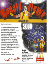 McDonald&#39;s - December 1999 - Ronald News - Belgium - £1.99 GBP