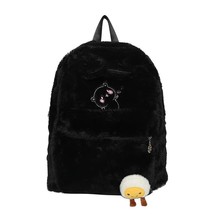 Wool children s schoolbag girl student cute bear mini backpack winter plush solid color thumb200