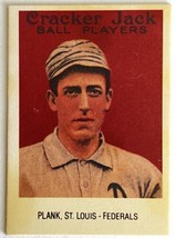 Edward S Plank 1915 Cracker Jack Card #6 Reprint 19/24 St Louis Federals 1993 - £7.95 GBP