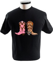 Cowboy Boots And Cowgirl Boots Illustrated T Shirt - £13.40 GBP+
