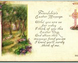 Friendship&#39;s Pasqua Testo Poesia Croce Foresta Boschetto DB Cartolina G3 - $3.02