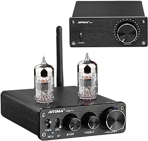 Tube T7 Vacuum Tube Preamp And Aiyama A07 2 Channel Tpa3255 Amplifier 30... - $239.99