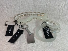 Furla Bubble Party Necklace + Bangles + Key Fob -  MADE IN ITALY - Retail $385 - £148.55 GBP