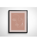 Pretty Lady Abstract Line Face Wall Art - $38.99 CAD+