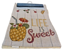 New Tropical Cocktails Drinks Tapestry Table Runner 13&quot; X 72&quot; Life Is Sweet - £19.71 GBP