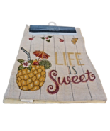 NEW Tropical Cocktails DRINKS TAPESTRY TABLE RUNNER 13&quot; X 72&quot; LIFE IS SWEET - £19.60 GBP