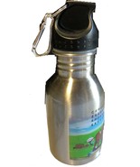 Metal Water Bottle with Lid and Chain Clip - €8,22 EUR