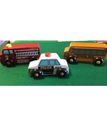 Vintage 3 Wooden &quot;Lakeshore&quot; Toy Cars And Trucks - $13.86