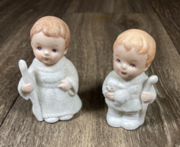 Homco Christmas Nativity Scene #5609 Ceramic SHEPHERDS Figurines Sri Lanka - $16.88 CAD