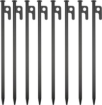 RIY Tent Stakes Heavy Duty 12 inch Steel Tent Pegs for Camping Unbreakab... - $31.99
