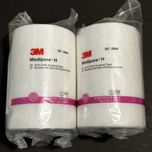 2x 3M Medipore H Soft Cloth Surgical Tape 4x10 yd Roll #2864 New Sealed - £15.85 GBP