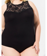 Torrid Super Soft Black Lace Trimmed Bodysuit Plus Size 2X - $29.99