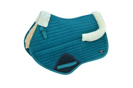 Horse Contoured English Quilted Close Contact Saddle Pad Teal 72176 - £42.10 GBP