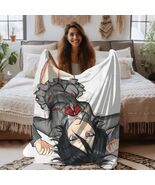 Waifu Rukia Kuchiki Cute Waifu Velveteen Plush Blanket Bleach Throw Blan... - $32.99+