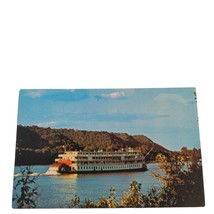 Postcard Steamboat Delta Queen Madison Indiana Mississippi Chrome Unposted - £5.69 GBP