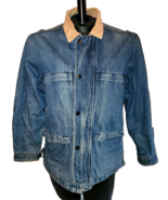 Denim Jeans Barn Jacket Saratoga Robert Peritz Warm Wool Lined Mens Size... - $564.52 MXN