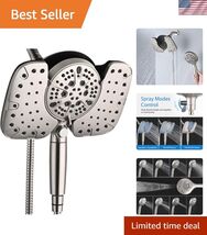 Nickel 2.5GPM Shower Head with Handheld High Pressure: 10” Rainfall Show... - $78.54