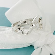 Size 6 Tiffany &amp; Co Double Loving Hearts Ring in Silver by Paloma Picasso - £137.84 GBP