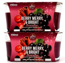 2 Glade 6.8 Oz Limited Edition Berry Merry & Bright 2 Ct Scented Glass Candles