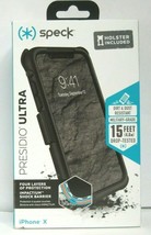 Speck Presidio ULTRA Case w/ Holster for Apple iPhone X and XS - Black - £13.91 GBP