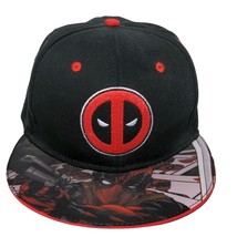 Marvel Deadpool Snapback Baseball Cap Hat Adjustable Logo Print On Bill - $19.81