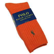 Polo Ralph Lauren Men&#39;s Classic Crew Socks Sun Orange Size 10-13 - £9.43 GBP