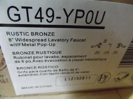 Pfister GT49-YP0U Rustic Bronze &quot;8 Widespread Lavatory Faucet w/ Metal P... - $212.62