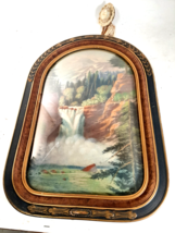 Antique W.A. Carson Lithograph, Yellowstone Falls, Original Art Deco Frame - £88.40 GBP