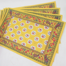 World Market Paisley Floral Multi Yellow 4-PC Placemats - £33.49 GBP