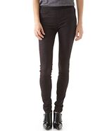 Helmut Lang Stretch Embossed Suede LEATHER Leggings Pants Plum sz 4 - €94,44 EUR