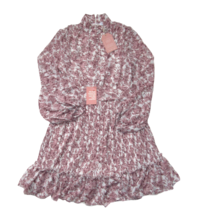 NWT Ivy City Co Brynley in Pink Floral Mock Neck Balloon Sleeve Dress XL - £65.54 GBP