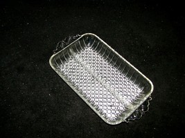 Vintage Clear Glass Relish Dish Hobnail Pattern. Rectangle 10&quot; x 6&quot; - £7.78 GBP