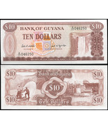 Guyana. Banknote 10 dollars. ND (1989). Unc. Paper. Cat# P.23g - $9.30