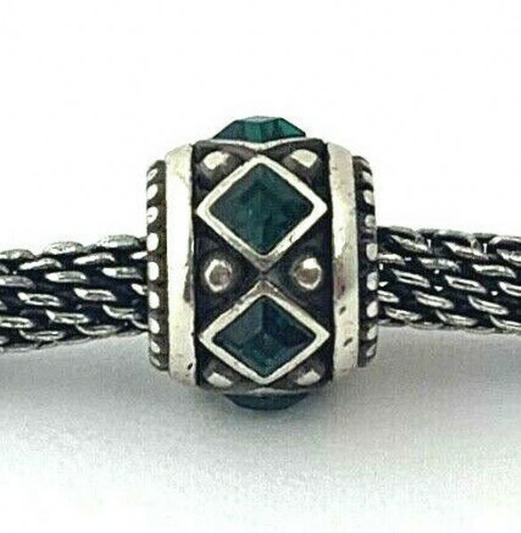 Brighton Spark Emerald Green Bead, JC107E, Silver Finish, New - $15.19