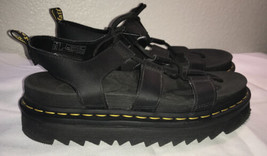 Dr Martens Nartilla Platform Sandals Black Leather Gladiator Uk 7, Eu 41, Us 9 - £66.52 GBP