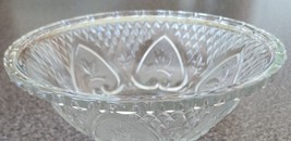 Set of Four (4) ~ Clear Cut Glass ~ Floral Design ~ 7&quot; Dia. x 2.75&quot; Tall Bowls - £23.91 GBP