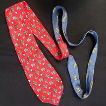 Vtg 100% Silk Two-Tone Fish Scale Novelty Necktie Antiche Seterie Fioren... - $18.32