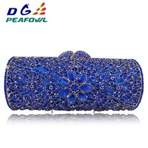  PEAFOWL  Custom made  Opal Flower Shape Women Gold Crystal Clutch Hard  Clutche - £98.05 GBP