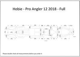 2018 Hobie Pro Angler 12 Full Kayak Boat EVA Foam Teak Deck Floor Pad Flooring - £256.58 GBP